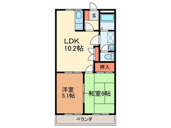 グリ－ンフィ－ルド作野ヶ丘の物件間取画像